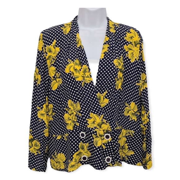 Vintage Braemar polka dot blazer vintage size 10- fits medium - Picture 1 of 5